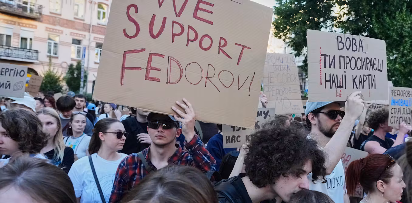 Amid grinding war, protesting Ukrainians still want their voices and values heard at home