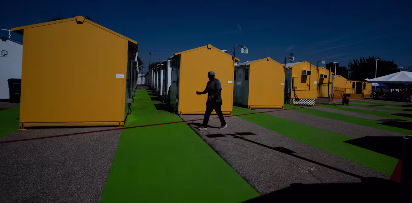 Tiny house villages are increasingly responding to the homeless crisis in America’s fast‑growing cities